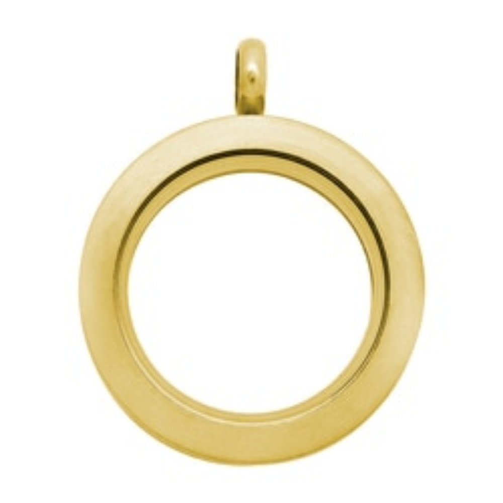 Medium Brushed Gold Living Locket Origami Owl NEW